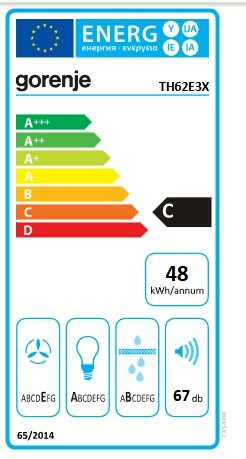 Energielabel Kaminhaube TH62E3X